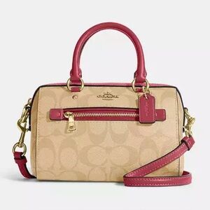 Coach Mini Rowan Tan and Pink